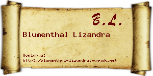 Blumenthal Lizandra névjegykártya